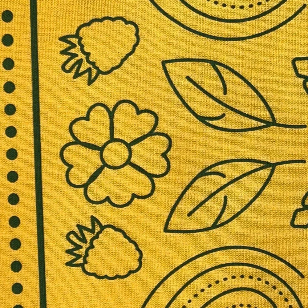 SOLELY Golden Yellow Fruit Print Bandana 21.5